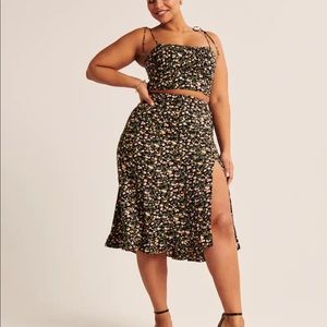 Abercrombie high slit midi skirt